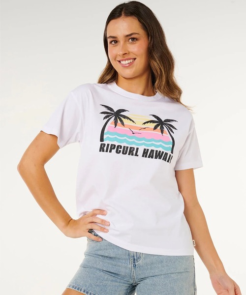 rip curl（リップカール）の「RIP CURL/リップカール 半袖Tシャツ レディース MALIBU RELAXED TEE 0NCWTE（Tシャツ/カットソー・レディース・ブルー/ホワイト・S/XS）」の14枚目の写真