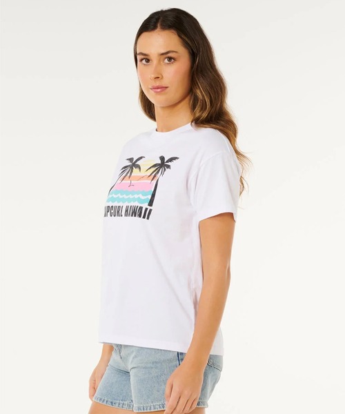 rip curl（リップカール）の「RIP CURL/リップカール 半袖Tシャツ レディース MALIBU RELAXED TEE 0NCWTE（Tシャツ/カットソー・レディース・ブルー/ホワイト・S/XS）」の4枚目の写真