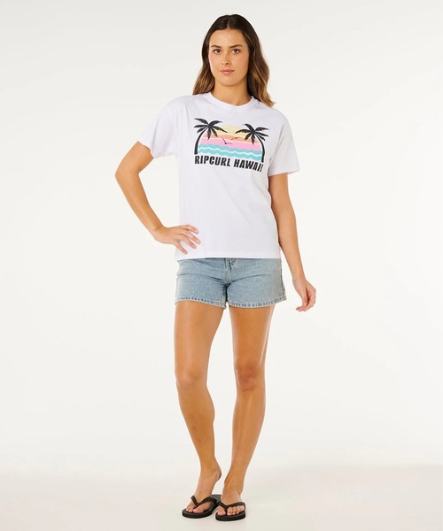 rip curl（リップカール）の「RIP CURL/リップカール 半袖Tシャツ レディース MALIBU RELAXED TEE 0NCWTE（Tシャツ/カットソー・レディース・ブルー/ホワイト・S/XS）」の6枚目の写真