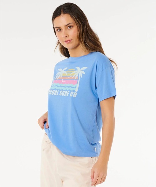 rip curl（リップカール）の「RIP CURL/リップカール 半袖Tシャツ レディース MALIBU RELAXED TEE 0NCWTE（Tシャツ/カットソー・レディース・ブルー/ホワイト・S/XS）」の10枚目の写真