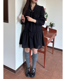 LENINA（レニーナ）の「DARLENE bow neck dress_BLACK（ワンピース）」