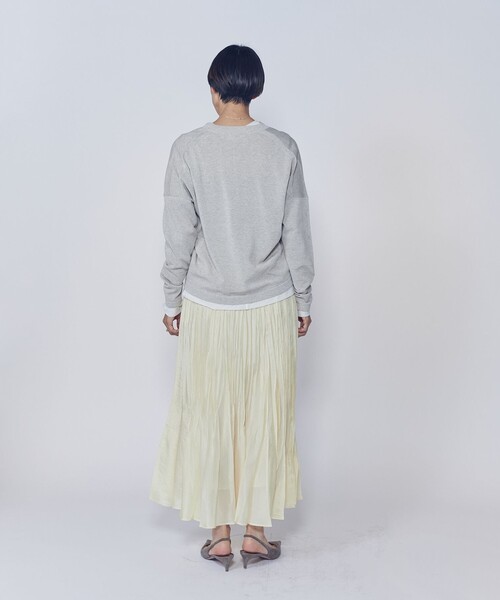 1er Arrondissement(プルミエアロンディスモン)の「ワッシャーサテンランダムプリーツスカート(スカート・レディース・グレー系その他5/イエロー/ブラック系その他3・38/36)」の7枚目の写真