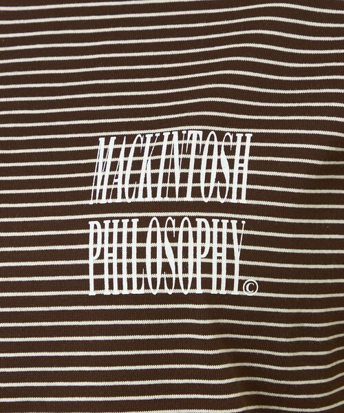 MACKINTOSH PHILOSOPHY（ﾏｯｷﾝﾄｯｼｭ ﾌｨﾛｿﾌｨｰ）の「GREY LABEL 【SHARP LOGO】ロングスリーブボーダーTシャツ（Tシャツ/カットソー・レディース・ブラック/ブラウン・2/6）」の9枚目の写真