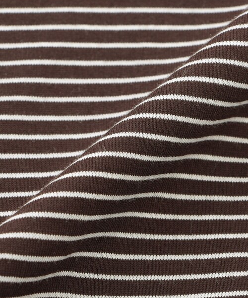 MACKINTOSH PHILOSOPHY（ﾏｯｷﾝﾄｯｼｭ ﾌｨﾛｿﾌｨｰ）の「GREY LABEL 【SHARP LOGO】ロングスリーブボーダーTシャツ（Tシャツ/カットソー・レディース・ブラック/ブラウン・2/6）」の11枚目の写真