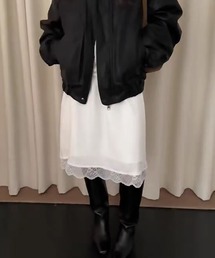 レースレイヤードスカート