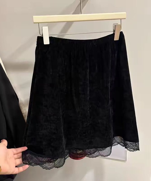 LAFFMO（ラフモ）の「レースレイヤードスカート（スカート・レディース・ホワイト/ブラック・F）」の11枚目の写真