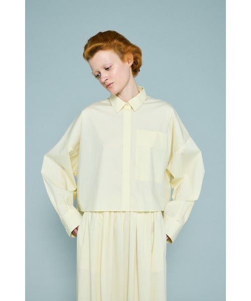 ENFOLD（エンフォルド）の「JUST-LENGTH SHIRT（シャツ/ブラウス・レディース・ライトピンク/キナリ/ダークネイビー・38）」の8枚目の写真