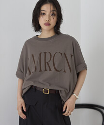 AMERICANA | Americana/アメリカーナ 別注 クロップド ワイドシルエット ロールアップTシャツ(Tシャツ/カットソー)