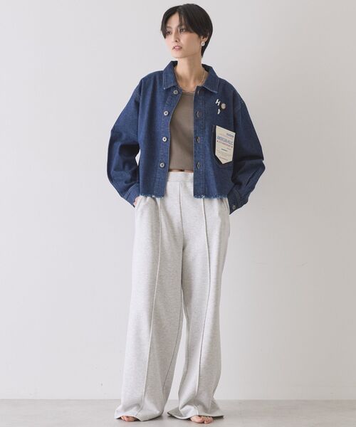 AMERICAN HOLIC(アメリカンホリック)の「カットオフショート丈デニムシャツ(シャツ/ブラウス・レディース・インディゴブルー/ライトインディゴブルー・FREE)」の22枚目の写真