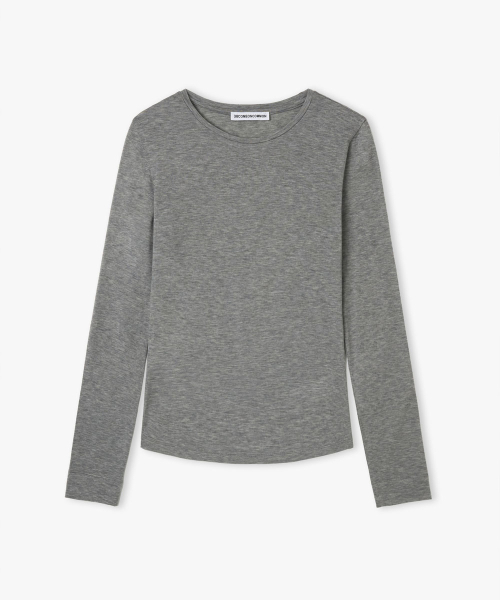 38COMEONCOMMON(38カモンコモン)の「Sheer Touch Slim Long Sleeve (Melange Gray)(Tシャツ/カットソー・レディース・その他・FREE)」の1枚目の写真