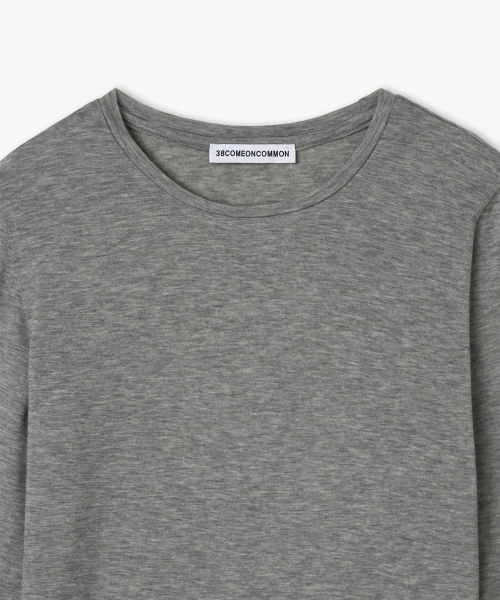 38COMEONCOMMON(38カモンコモン)の「Sheer Touch Slim Long Sleeve (Melange Gray)(Tシャツ/カットソー・レディース・その他・FREE)」の3枚目の写真