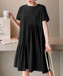 半袖フリルワンピース