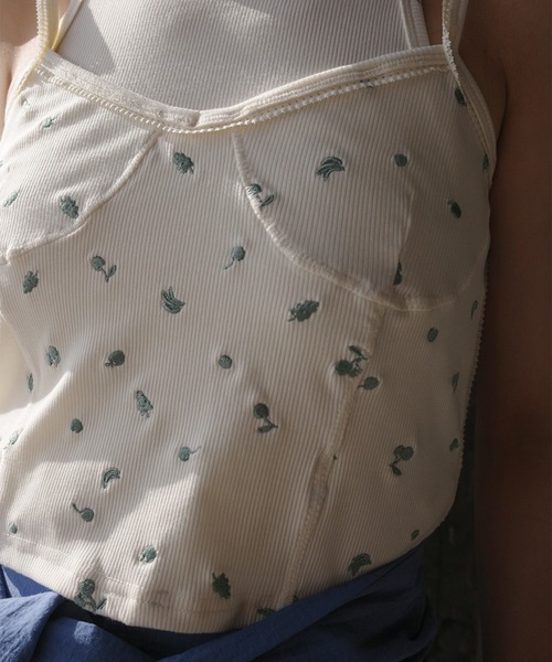 Ameri(アメリ)の「MEDI FRUIT DOT LAYERED TOP(タンクトップ・レディース・ネイビー/アイボリー/ブラック・SMALL/MEDIUM)」の8枚目の写真