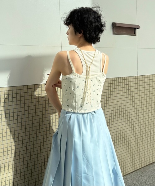 Ameri(アメリ)の「MEDI FRUIT DOT LAYERED TOP(タンクトップ・レディース・ネイビー/アイボリー/ブラック・SMALL/MEDIUM)」の11枚目の写真