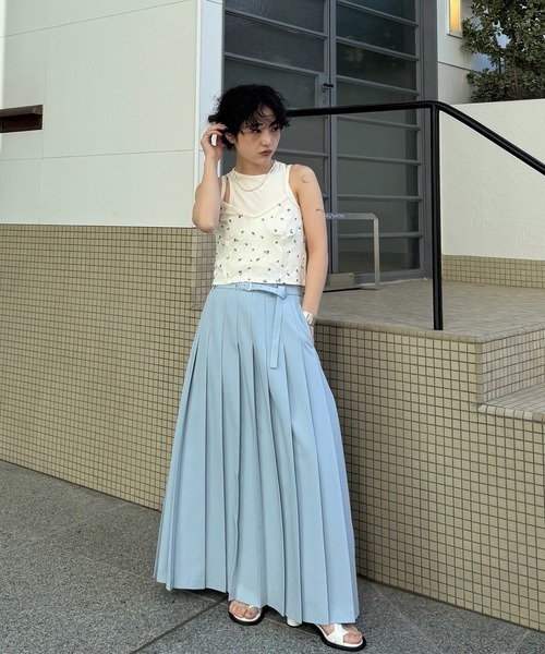Ameri(アメリ)の「MEDI FRUIT DOT LAYERED TOP(タンクトップ・レディース・ネイビー/アイボリー/ブラック・SMALL/MEDIUM)」の13枚目の写真
