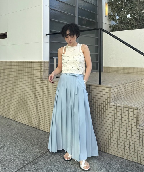 Ameri(アメリ)の「MEDI FRUIT DOT LAYERED TOP(タンクトップ・レディース・ネイビー/アイボリー/ブラック・SMALL/MEDIUM)」の14枚目の写真