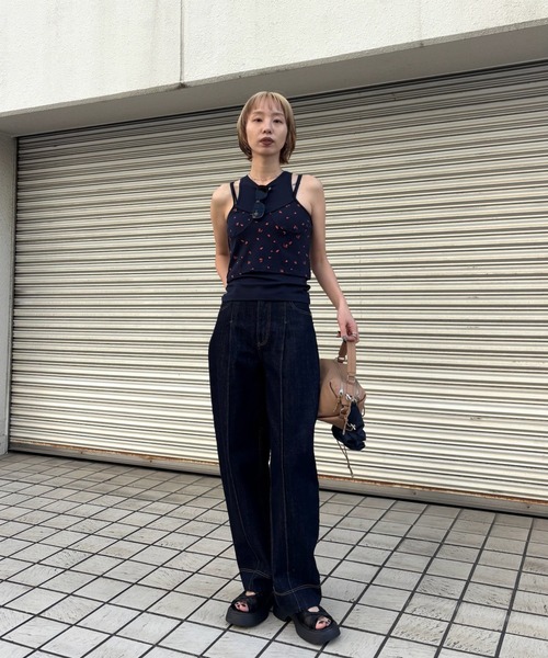 Ameri(アメリ)の「MEDI FRUIT DOT LAYERED TOP(タンクトップ・レディース・ネイビー/アイボリー/ブラック・SMALL/MEDIUM)」の15枚目の写真