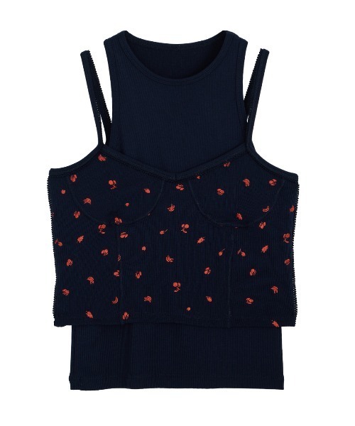 Ameri(アメリ)の「MEDI FRUIT DOT LAYERED TOP(タンクトップ・レディース・ネイビー/アイボリー/ブラック・SMALL/MEDIUM)」の22枚目の写真