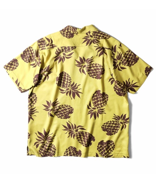 HOUSTON(ヒューストン)の「HOUSTON ヒューストン PINEAPPLE ALOHA SHIRT パイナップル アロハシャツ / 開襟シャツ(シャツ/ブラウス・メンズ・オリーブ/ブラック/ターコイズブルー/イエローゴールド/ネイビー/チャコール・M/XL/L/XXL/S)」の15枚目の写真