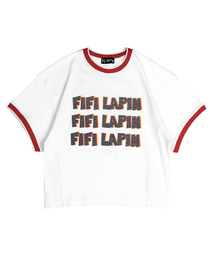 ニットリブディテール半袖Tシャツ/FS8WTS03F ホワイト レッド