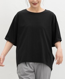 【ハニさら・接触冷感・UVカット・遮熱】タック袖ゆるトップス