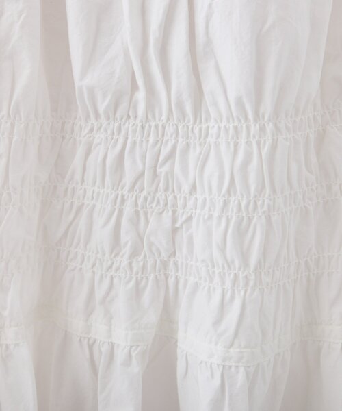 CIAOPANIC TYPY（チャオパニックティピー）の「裾レースシャーリングスカート（スカート・レディース・ホワイト/サックスブルー/ブラック・ONE SIZE）」の10枚目の写真