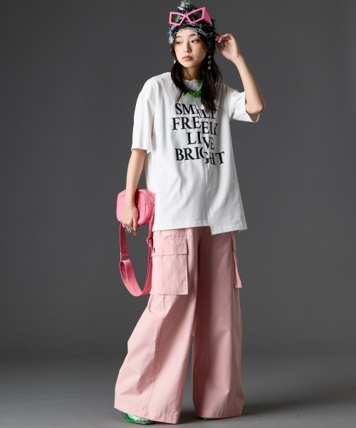 GEVS.(ジェイヴィス)の「ワイドバギーカラーパンツ<大きいサイズ有>GEVS.(その他パンツ・レディース・ブラック/ピンク・5L/4L/3L/LL/L/M)」の20枚目の写真