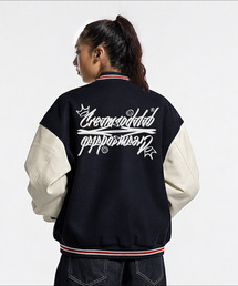 CREAM SODA LAB（クリームソーダラボ）の「シーアルエスディーエル ロゴバスティジャケット ネイビー（ライダースジャケット）」