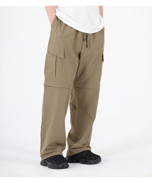 BUTTON SEOUL(ボタンソウル)の「ナイロンチェックトランスフォームバンディングパンツ(カーキベージュ)(その他パンツ・メンズ・その他・M/L/XL)」の9枚目の写真