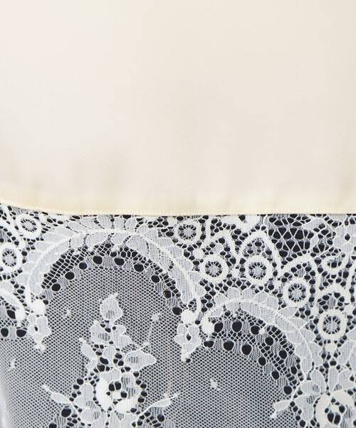 index(インデックス)の「サテンレースキャミソール【洗濯機OK】(タンクトップ・レディース・ブラック/アイボリー・00)」の6枚目の写真