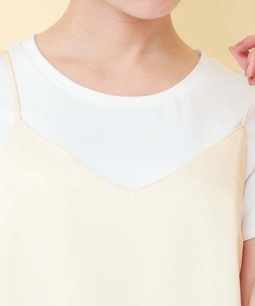 index(インデックス)の「サテンレースキャミソール【洗濯機OK】(タンクトップ・レディース・ブラック/アイボリー・00)」の14枚目の写真