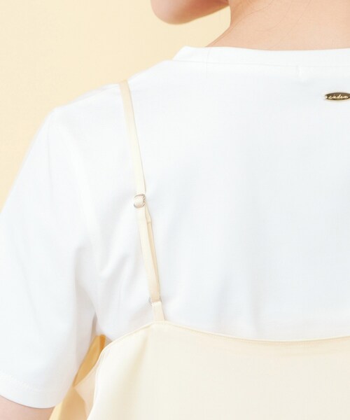 index(インデックス)の「サテンレースキャミソール【洗濯機OK】(タンクトップ・レディース・ブラック/アイボリー・00)」の15枚目の写真