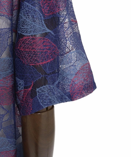 CAMBIO(カンビオ)の「mhs2624-Leaf Pattern Sheer Short Sleeve Shirts 半袖シャツ(PF-261-024)(シャツ/ブラウス・メンズ・ネイビー/ブラック・M/L)」の22枚目の写真