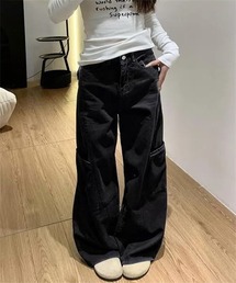 ルーズポケットワイドデニムパンツ