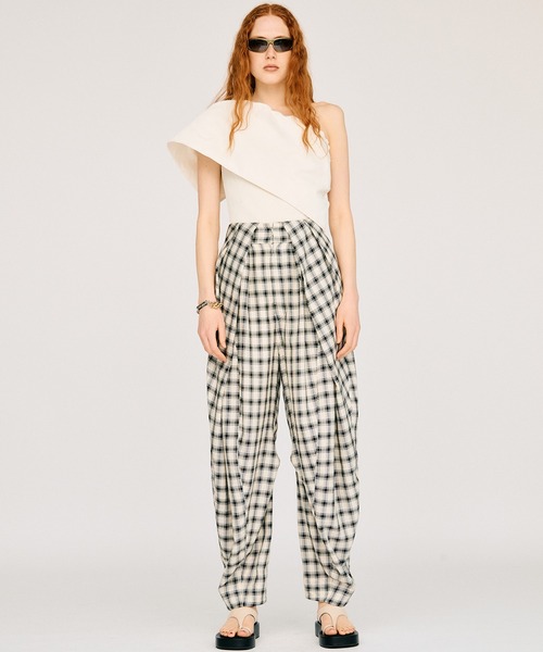 PRANK PROJECT(プランクプロジェクト)の「【2026Summer Pre-Order】タックフォルムボリュームチェックパンツ / Tuck Form Volume Check Pants(その他パンツ・レディース・マルチ・36/38)」の18枚目の写真