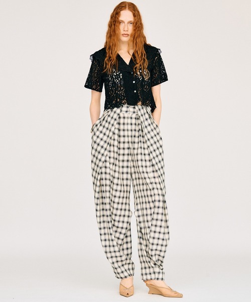 PRANK PROJECT(プランクプロジェクト)の「【2026Summer Pre-Order】タックフォルムボリュームチェックパンツ / Tuck Form Volume Check Pants(その他パンツ・レディース・マルチ・36/38)」の13枚目の写真