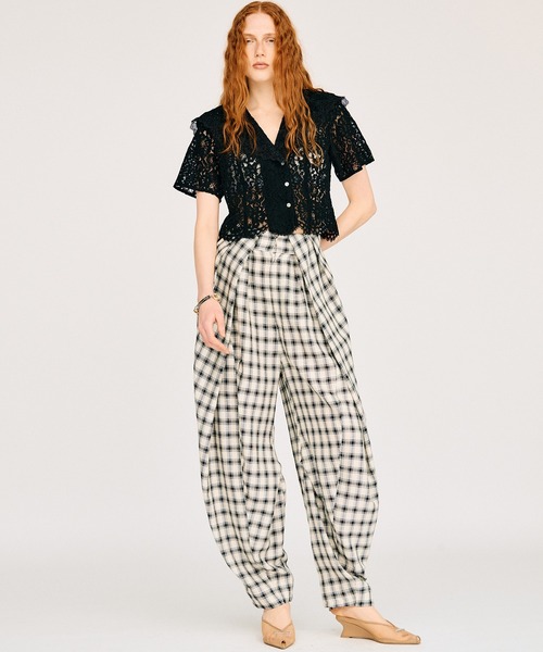 PRANK PROJECT(プランクプロジェクト)の「【2026Summer Pre-Order】タックフォルムボリュームチェックパンツ / Tuck Form Volume Check Pants(その他パンツ・レディース・マルチ・36/38)」の14枚目の写真