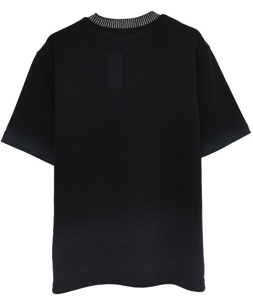 BENUSTA(ベヌスタ)の「『BENUSTA/ベヌスタ』クルーネックリブ半袖ニット【GC】(Tシャツ/カットソー・メンズ・ブラック/ホワイト・L/M)」の12枚目の写真