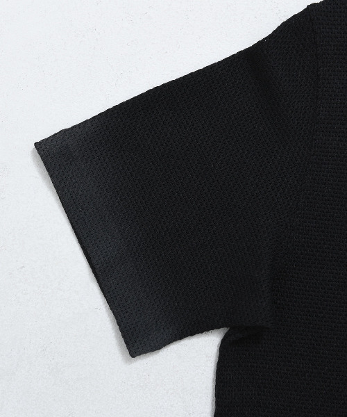 BENUSTA(ベヌスタ)の「『BENUSTA/ベヌスタ』クルーネックリブ半袖ニット【GC】(Tシャツ/カットソー・メンズ・ブラック/ホワイト・L/M)」の15枚目の写真