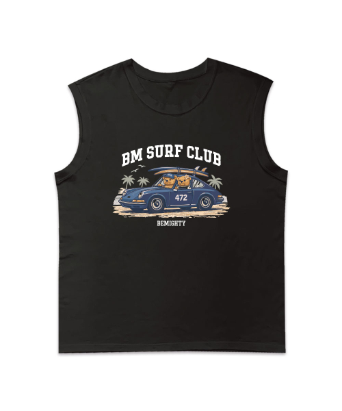 BEMIGHTY(ビーマイティー)の「BM サーフィントリップ オーバーサイズ スリーブレスTシャツ(Tシャツ/カットソー・メンズ・ネイビー/ホワイト/ブラック・LARGE/X-LARGE/XX-LARGE)」の4枚目の写真