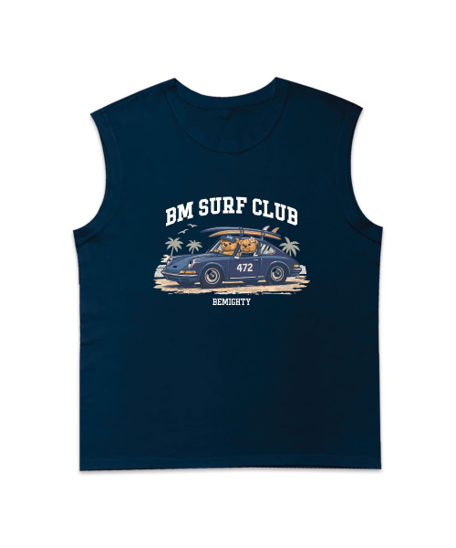 BEMIGHTY(ビーマイティー)の「BM サーフィントリップ オーバーサイズ スリーブレスTシャツ(Tシャツ/カットソー・メンズ・ネイビー/ホワイト/ブラック・LARGE/X-LARGE/XX-LARGE)」の5枚目の写真