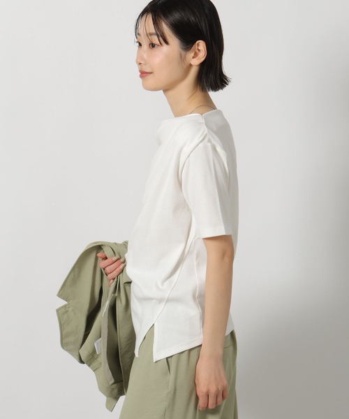 LAKOLE（ラコレ）の「アシメドレープT / 675867（Tシャツ/カットソー・レディース・ブラック/グレー/オフホワイト・FREE）」の17枚目の写真