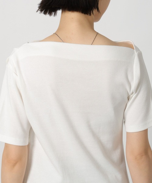 LAKOLE（ラコレ）の「アシメドレープT / 675867（Tシャツ/カットソー・レディース・ブラック/グレー/オフホワイト・FREE）」の12枚目の写真