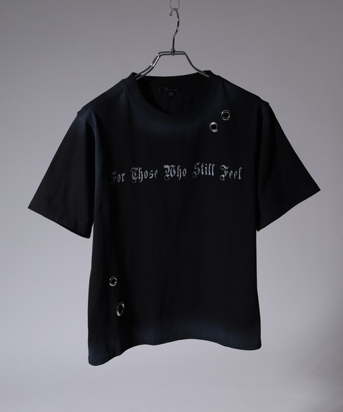Jungle Storm(ジャングルストーム)の「RESHAM アイレット付き加工スプレー加工Tシャツ 半袖(Tシャツ/カットソー・メンズ・ピンク/ブラック/アイボリー/カーキ・M/L)」の1枚目の写真