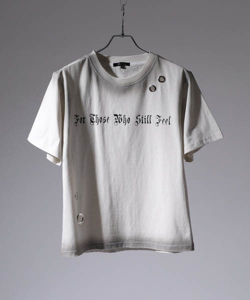 Jungle Storm(ジャングルストーム)の「RESHAM アイレット付き加工スプレー加工Tシャツ 半袖(Tシャツ/カットソー・メンズ・ピンク/ブラック/アイボリー/カーキ・M/L)」の5枚目の写真