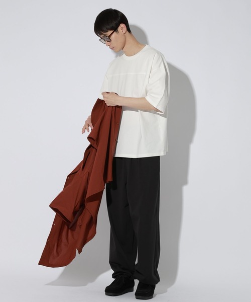 LAKOLE(ラコレ)の「<多機能ウェア>フットボールTシャツ / 667765(Tシャツ/カットソー・メンズ・ホワイト/チャコール/グリーン・LARGE/MEDIUM)」の5枚目の写真