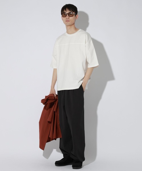 LAKOLE(ラコレ)の「<多機能ウェア>フットボールTシャツ / 667765(Tシャツ/カットソー・メンズ・ホワイト/チャコール/グリーン・LARGE/MEDIUM)」の6枚目の写真