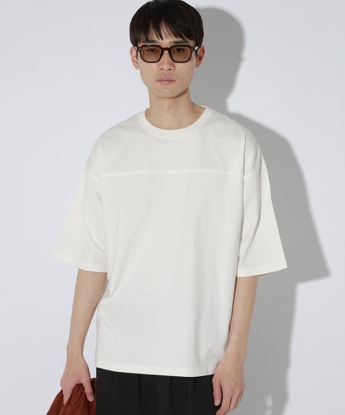 LAKOLE(ラコレ)の「<多機能ウェア>フットボールTシャツ / 667765(Tシャツ/カットソー・メンズ・ホワイト/チャコール/グリーン・LARGE/MEDIUM)」の7枚目の写真