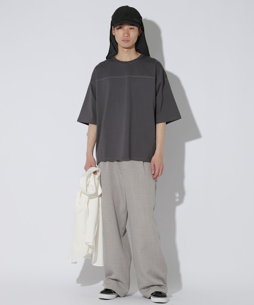 LAKOLE(ラコレ)の「<多機能ウェア>フットボールTシャツ / 667765(Tシャツ/カットソー・メンズ・ホワイト/チャコール/グリーン・LARGE/MEDIUM)」の8枚目の写真