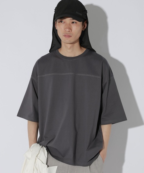 LAKOLE(ラコレ)の「<多機能ウェア>フットボールTシャツ / 667765(Tシャツ/カットソー・メンズ・ホワイト/チャコール/グリーン・LARGE/MEDIUM)」の11枚目の写真